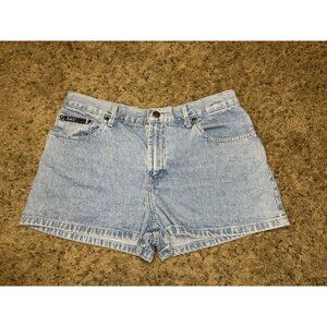 L.E.I. Vintage Chambray Denim Shorts Mid Rise Y2k 90s Basic Casual Travel Sz 30”
